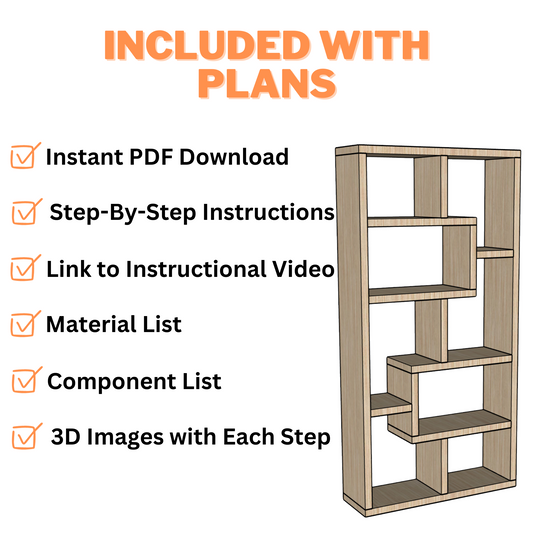 Bookshelf Plans - Step-by-Step Instructions (36" x 72")