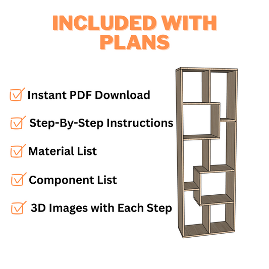 Bookshelf Plans - Step-by-Step Instructions (24" x 72")