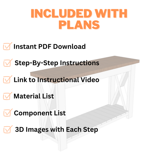 Console Table Plans - Step-by-Step Instructions (PDF)