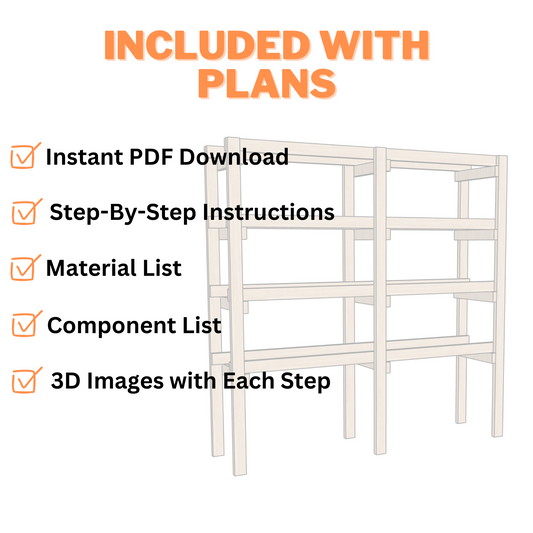Storage Shelf Plans - Step-by-Step Instructions (PDF)