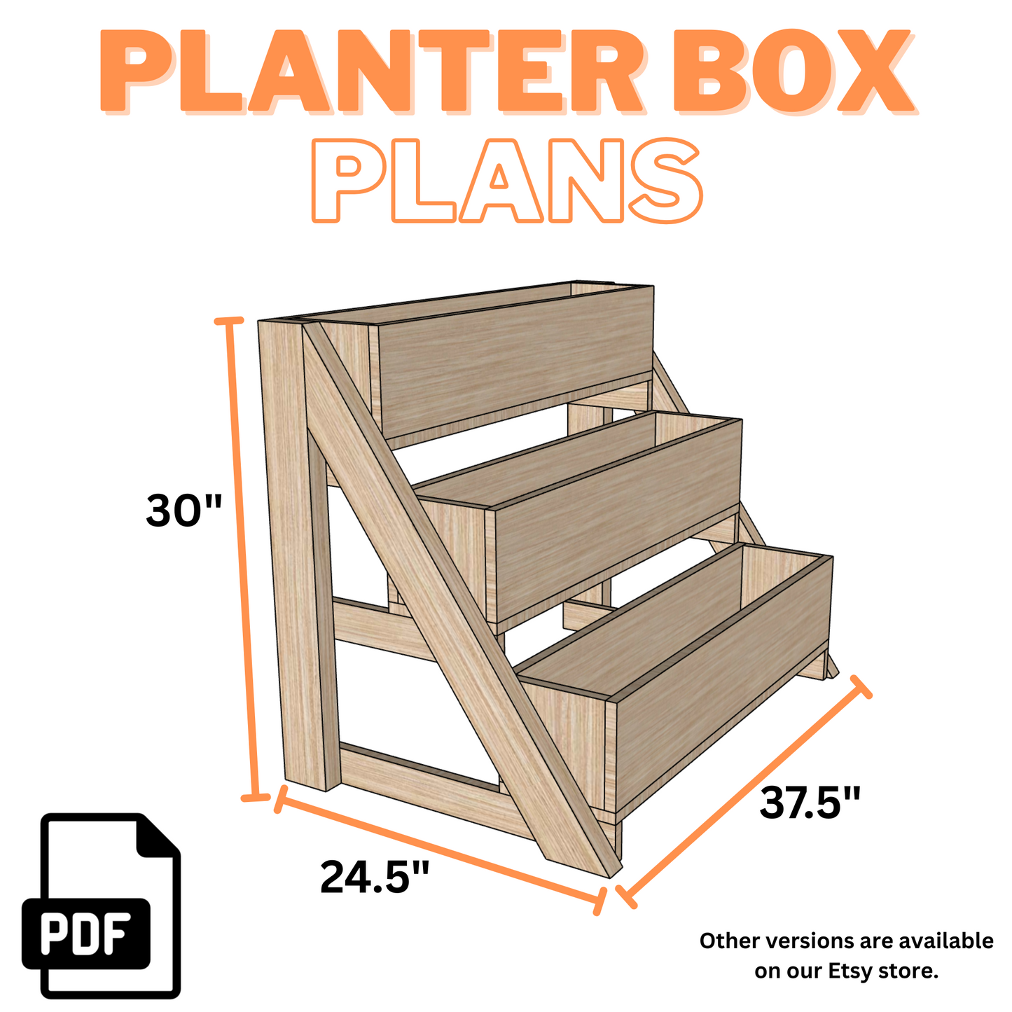 Planter Box Plans - Step-by-Step Instructions (PDF)