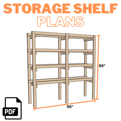 Storage Shelf Plans - Step-by-Step Instructions (PDF)