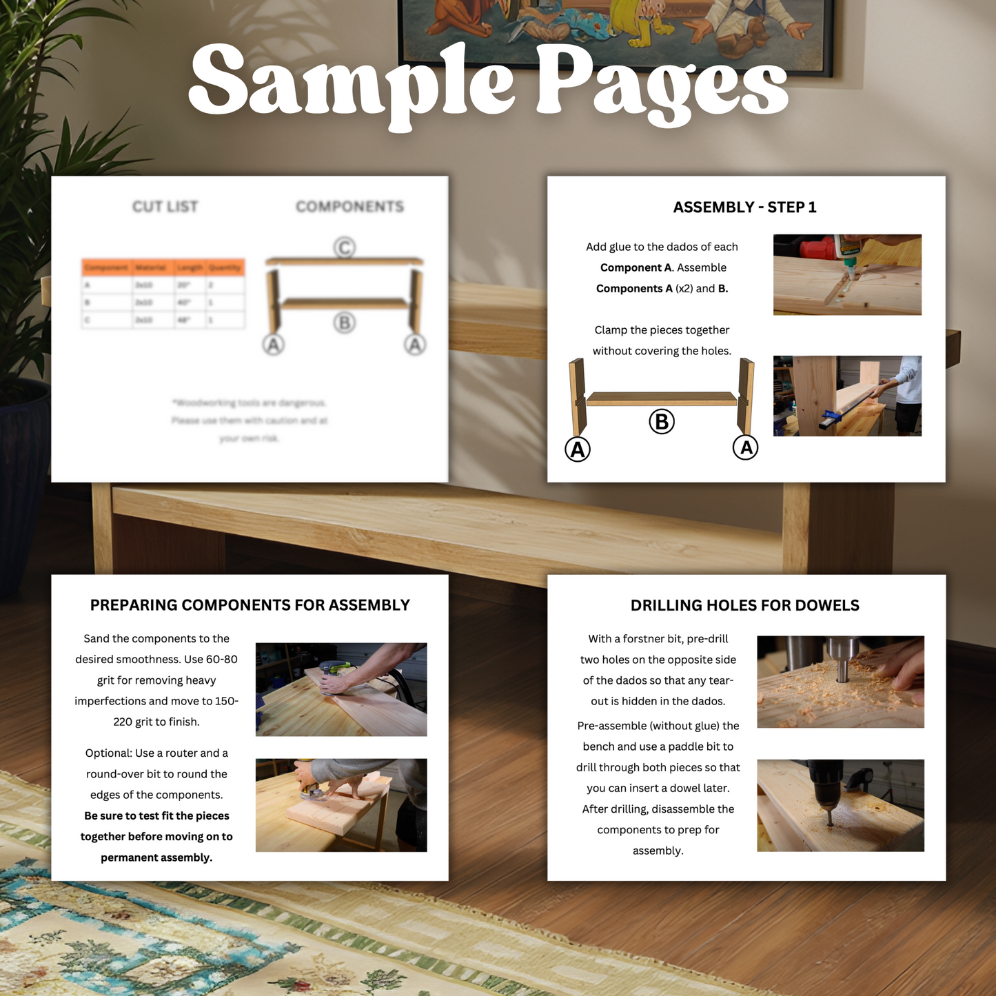 Shoe Bench - Step-by-Step Instructions (PDF)